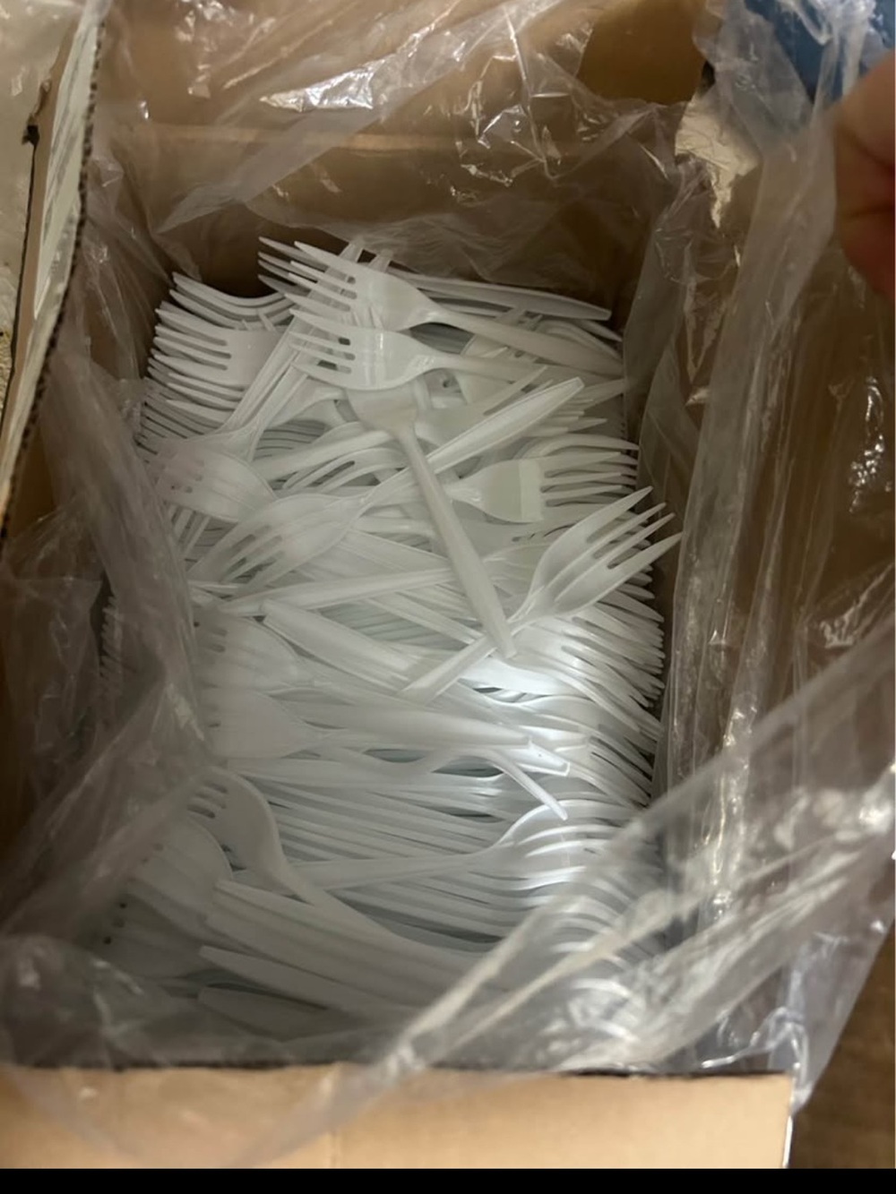 Disposable White Plastic Party Forks - Pack of Bulk Forks